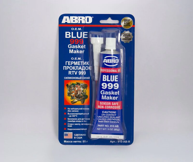ABRO 910-AB-R Герметик прокладок 999 силиконовый OEM (синий) 85g